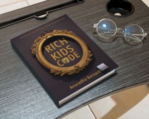 Rich Kids Code book on a table.